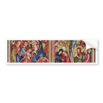 Adoration Of The Kings Right Wing  By Meister Des Bumper Stickers