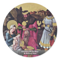 Adoration Of The Magi By Baldung Hans Round Sticker