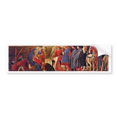 Adoration Of The Magi By Masaccio (Best Quality) Bumper Stickers by Artcollection