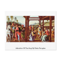 Adoration Of The Magi By Pietro Perugino Post Card
