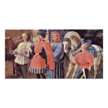 Adoration Of The Magi Detail By Uccello Paolo Photo Card Template
