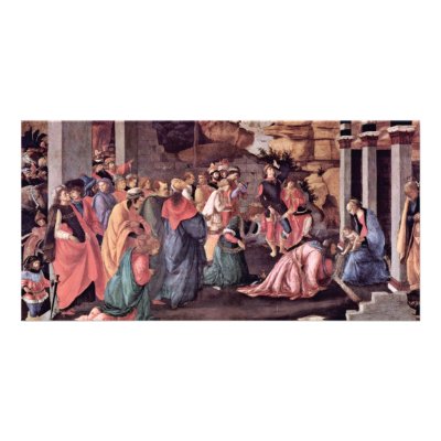 Adoration Of The Magi (London) By Botticelli Personalized Photo Card by Artcollection