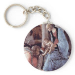 Adoration Of The Magi (London) Detail By Botticell Key Chains