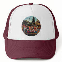 Adoration Of The Magi, Tondo By Domenico Veneziano Trucker Hats