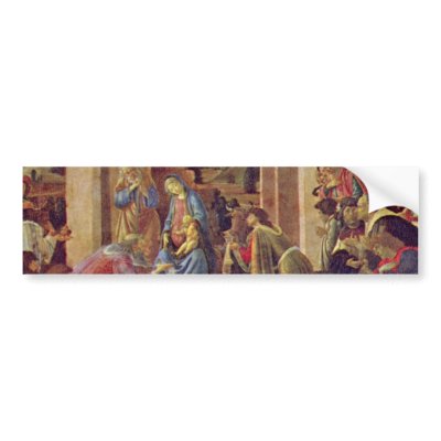 Adoration of the Magi (Washington) by Botticelli Bumper Stickers by AvantgardeArt