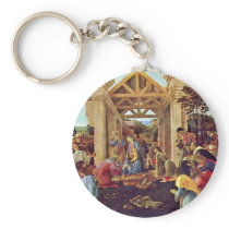 Adoration Of The Magi (Washington) By Botticelli Keychain