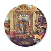 Adoration Of The Magi (Washington) By Botticelli Fridge Magnet