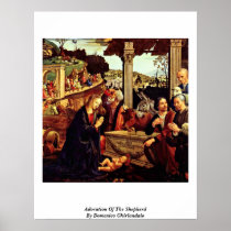 Adoration Of The Shepherd By Domenico Ghirlandaio Print