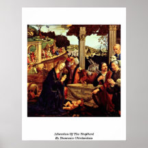 Adoration Of The Shepherd By Domenico Ghirlandaio Print