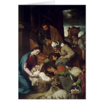 Adoration of the Shepherds, 1630 Greeting Card