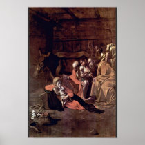 Adoration Of The Shepherds By Michelangelo Merisi Posters
