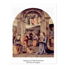 Adoration Of The Shepherds By Pietro Perugino Postcards
