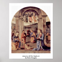 Adoration Of The Shepherds By Pietro Perugino Poster