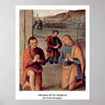 Adoration Of The Shepherds By Pietro Perugino Poster