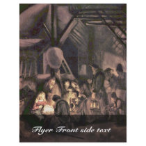 Adoration Of The Shepherds By Rembrandt Harmensz. Personalized Flyer