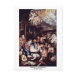 Adoration Of The Shepherds By Reni Guido Postcard