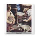 Adoration Of The Shepherds Detail By Guido Reni Refrigerator Magnets