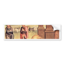 Adoration Of The Shepherds Detail By Perugino Bumper Sticker