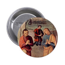 Adoration Of The Shepherds Detail By Perugino Button