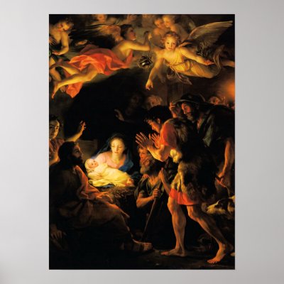 Adoration of the Shepherds Nativity Poster by LeAnnS123