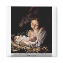 Adoration Of The Shepherds (The Night) Refrigerator Magnet