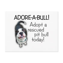 Adore-A-Bull Pit Bull! Postcard