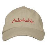 Adorkable embroidered hats