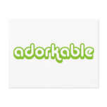 Adorkable (green) postcard