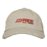 ADP Pride Distressed Cap - Tan embroidered hats