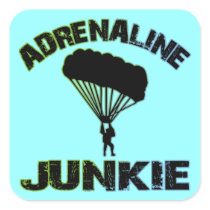 Adrenaline Junkie Square Sticker