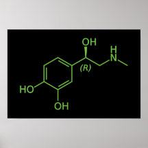 Adrenaline Molecule Poster
