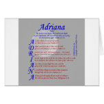 Adriana Acrostic Card
