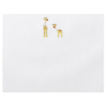 Adult and Baby Giraffe. Cartoon Flyers