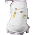 Adult and Baby Giraffe. Cartoon Pet T Shirt