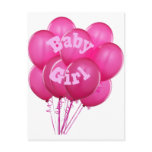 Adult Baby Girl Balloons postcards