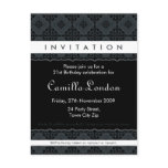 ADULT BIRTHDAY INVITATION :: ornately patterned L3 postcards