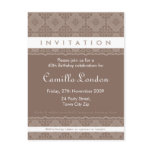 ADULT BIRTHDAY INVITATION :: ornately patterned P6 postcards