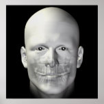adult male dental xray illustration poster posters