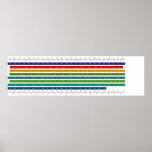 Adult Men's & Women's Shoe Size Comparison Chart Posters