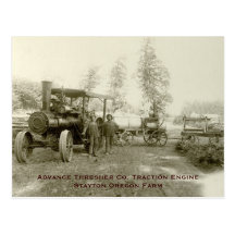 Advance Thresher Co. Steam Traction Engine Postcards