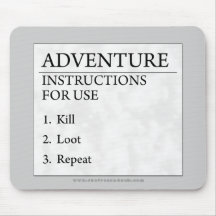Adventure Instructions Mousepad