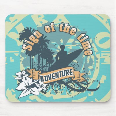 Adventure Surfing Tshirts and Gifts Mouse Pad by HotGraphicTshirts