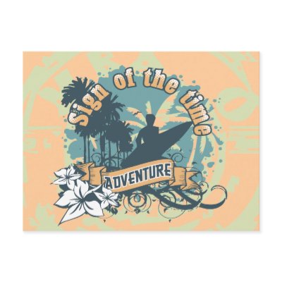 Adventure Surfing Tshirts and Gifts Postcards by HotGraphicTshirts