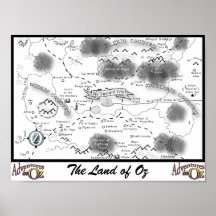 Adventures in Oz Map Posters