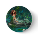 Adventurine Mermaid Pinback Button