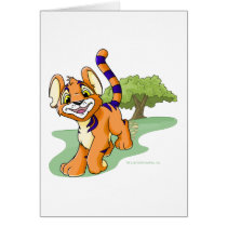 Adventurous orange Kougra on Mystery Island cards