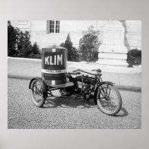 Advertising Motorcycle, 1921 Print