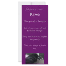 Advice from a Raven Spirit bookmark Rack Card Design