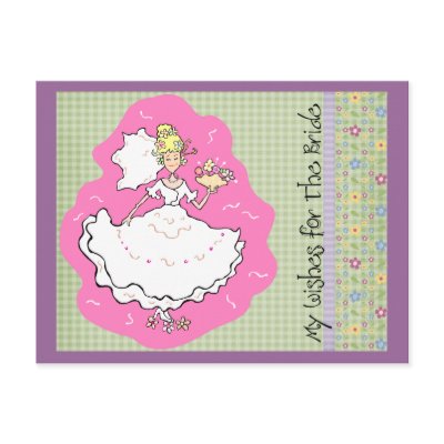 Advice & Wishes Bridal Shower Card Post Card by whupsadaisy