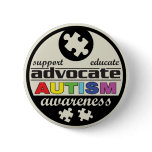 Advocate Autism Awareness Pins